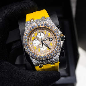 Relojes de Alta Calidad Estilo Hip Hop para Hombre, con Correa de Acero Inoxidable, Incrustaciones de Diamantes Moissanite VVS1 - Product Image 2