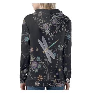 New Arrival Women's 100% Cotton Long Sleeve Round Neck Shoulder Slope Solid Color Comfortable Casual Zip Hoodie Best Price - Product Image 2