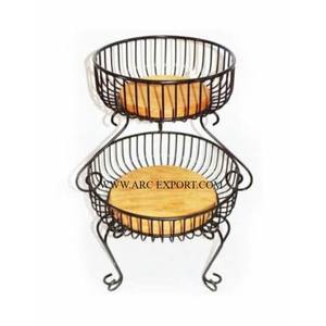 Pure Iron Black Color Home and Kitchen Table Decoration Fruit <b>Storage</b> Basket <b>Large</b> Size Table Ware Hotel Fruit <b>Storage</b> Organizer - Product Image 4