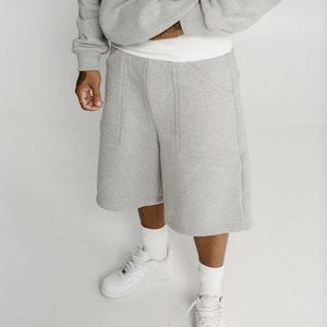 Custom Your Logo Sweat <b>Shorts</b> <b>Men</b> Fleece French Terry <b>5</b> <b>Inch</b> <b>Inseam</b> 100% Cotton Basketball Streetwear <b>Shorts</b> - Product Image 1