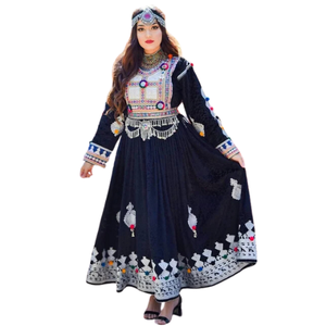 AFGHANI FAIT MAIN TRADITIONNEL BRODÉ FEMMES AFGHANI VELOURS ROBE DE FÊTE ET DE MARIAGE À PRIX BON MARCHÉ ROBE DE HAUTE QUALITÉ - Product Image 1