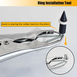 Goat Banding Kit with Stainless Steel Bander Snap Pliers, Heavy Duty <b>Balloon</b> Expander Tool 70Pcs Castration Rings 2 Sizes - Product Image 5