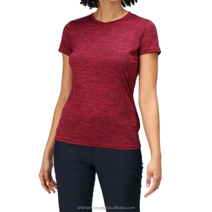 T-shirt décontracté à col rond et manches courtes pour femme - Anti-UV, séchage rapide, tissu jersey imprimé sérigraphié, coupe classique - Product Image 3