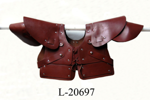 Chaqueta de armadura de cuero medieval Color marrón Armadura de cuero Hogar y habitación de hotel y salón Chaqueta de armadura medieval decorativa - Product Image 5