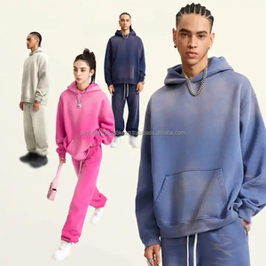 Sweat-shirt à capuche vintage délavé à l'acide surdimensionné avec logo personnalisé, design tendance 2023 BEW0185, 375GSM, pour unisexe - Product Image 1