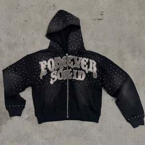 เสื้อฮู้ดผู้ชายสไตล์วินเทจผ้าเกล็ดปลามีซิปแบบรูดซิป - Product Image 6