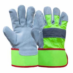 ถุงมือหนังวัวแท้แบบปรับแต่งได้ ทนทานต่อการเสียดสี ทนความร้อน ป้องกันมือ ถุงมือช่างชาวแคนาดา ถุงมือสำหรับใช้ในครัวเรือน - Product Image 1