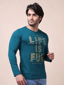 Camiseta de cuello redondo de manga larga con estampado Bottlegreen de la mejor calidad, cómoda y de moda, ropa informal de algodón 100%, versátil - Product Image 4