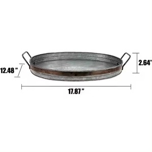 ถาดเสิร์ฟอาหารโลหะทรงสี่เหลี่ยมผืนผ้าสไตล์อเมริกัน ODM - Product Image 5