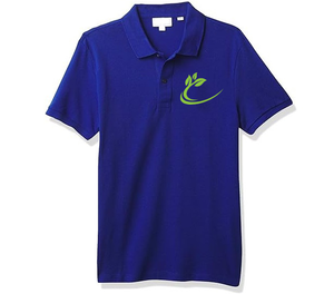 Chemise décontractée pour homme, manches courtes, vert sarcelle, en polyester/coton tricoté, infroissable, avec logo brodé sur le devant, respirante, coupe classique - Product Image 5