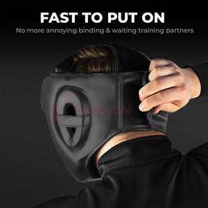 Pour le protège-tête de boxe personnalisé de haute qualité bleu rouge confortable Logo personnalisé taille personnalisée en cuir PU - Product Image 5