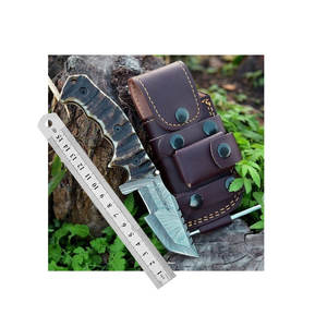 Tracker lame fixe fait à la main damas acier bois couteau de poche survie en plein air chasse Camping OEM - Product Image 1