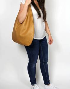 Sac fourre-tout vintage en cuir véritable pour femmes LHB-0111 sac à main besace de luxe avec sangle réglable - Product Image 4