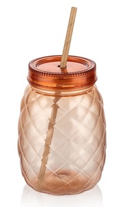 Vaso de plástico con diseño Koi en forma de piña de 600ml, contenedor de bebidas reutilizable divertido, tapa texturizada única para bebidas frías de fiesta - Product Image 4
