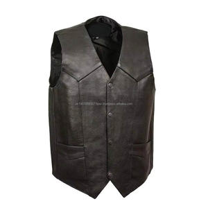 Men Premium Quality Genuine <b>Leather</b> <b>Vest</b> Comfortable Professional Windproof Stand Collar OEM Service <b>Vests</b> & Waistcoats - Product Image 5