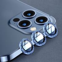 Protector de Lente de Cámara de Vidrio Óptico de Diamante Premium para iPhone, Varios Colores y Patrones Disponibles, Artículo Individual, Guangzhou