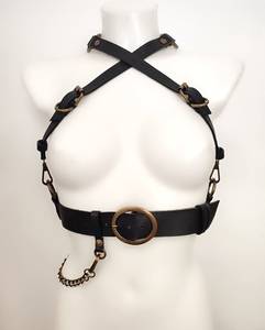 Arnés de declaración Herrajes de latón Cuero LWH-0046 - Product Image 5