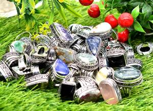 2025 spécial en gros Lot 925 argent massif en laiton lunette réglage main conception Multi pierres précieuses coupe ovale pour les mariages fêtes - Product Image 2