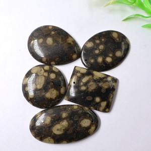 Cabochons de variolite en gros faits à la main pierres précieuses naturelles en vrac pour pendentif collier Variolite pierres précieuses Lot Scapolite Lot - Product Image 5