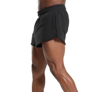 2025 llegada transpirable algodón reciclado hombres entrenamiento gimnasio pantalones cortos sólido deportivo atlético de longitud corta Boxers para correr entrenamiento - Product Image 3
