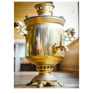 Traditionnel Laiton Kahmiri Théière Café Urne Loubat Cuivre 5 Lt Russe Impérial Urne Turc Laiton Marteau Samovar en gros - Product Image 6
