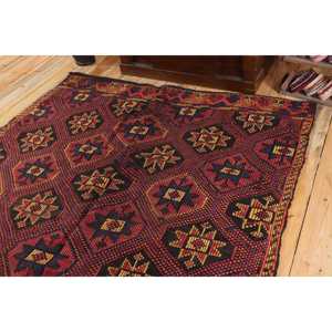 Alfombra Turca Vintage, Alfombra Grande de 5.7x10.5 pies, Alfombra Oriental Roja Kilim - Product Image 5