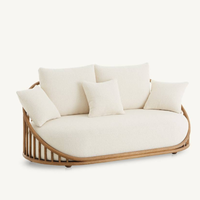 Çevre Dostu Modern Dış Mekan Bahçe Rattan Kanepe Takımı Su Geçirmez Güneş Korumalı Veranda Teras Dinlenme Otelleri Villalar için