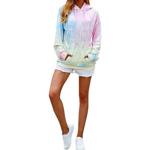 Sudadera con Capucha para Mujer, Color Sólido, Transpirable, para Invierno, con Tie-Dye, Colores Personalizados, Logotipo Frontal, Hecho en Pakistán - Product Image 6