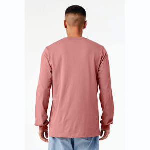 Airlume – T-Shirt à manches longues en Jersey de coton peigné et à anneau, simple, Mauve classique, col ras du cou, unisexe, 100% oz, 4.2 - Product Image 3