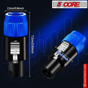 Adaptateur Speakon 5 broches de haute qualité, connecteur audio mâle pour haut-parleur - Product Image 4