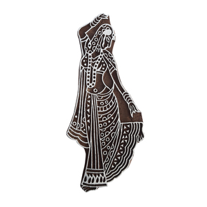 Tampon en bois royal kraft 1 pièce élégant avec un grand modèle de bloc d'impression ESIRtag008 - Product Image 2