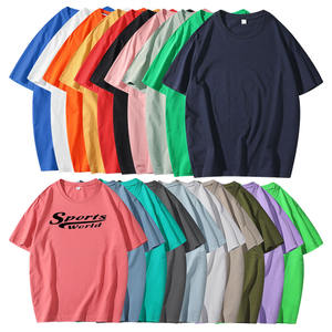 Service OEM T-shirts pour plusieurs couleurs Unisexe Manches courtes Coupe ample T-shirts en coton uni teints pour hommes - Product Image 1