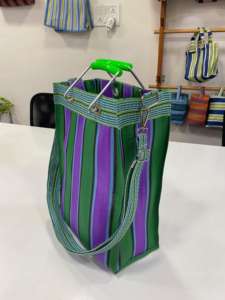 ถุงช้อปปิ้งขนาดเล็กแบบยั่งยืน ผลิตจากไนลอนรีไซเคิล PP ทอ พร้อมซิปด้านบน พิมพ์ลายออฟเซ็ต เป็นมิตรกับสิ่งแวดล้อม สีตามสั่ง ผลิตจำนวนมาก - Product Image 3