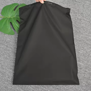Hot bán biểu tượng tùy chỉnh PE PVC Dây Kéo Màu Đen túi khác nhau kích cỡ T-Shirt túi cho quần áo giày bao bì vận chuyển van niêm phong - Product Image 3