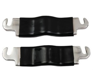 Plaques de morsage longues pour incisives équines, paire, recouvertes de cuir, écologiques, certifiées CE, pour ouvre-bouche de cheval - Product Image 1