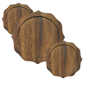 Eco Friendly 100% Naturel Wooden Made Charger Plate <b>for</b> Wedding Kitchen Dining <b>Table</b> Decor Bulk Supplies From India - Product Image 3