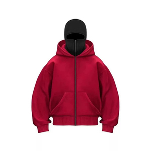 Vente en gros Hommes et Femmes Toutes Tailles Collection Automne Hiver Couverture Visage Style Ninja Full Zip up Hoodies & Sweatshirts Masque à capuche - Product Image 2