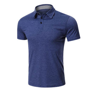 เสื้อกอล์ฟผู้ชายแฟชั่นฤดูร้อนขายดีที่สุดเสื้อโปโลคลาสสิกสำหรับโปโลกับสองปุ่มปิดแขนสั้นและรูปแบบสีทึบ - Product Image 3