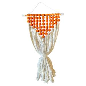 Décoration murale en macramé bohème faite à la main en forme de feuille pour salon, chambre, bureau, Diwali - Product Image 1