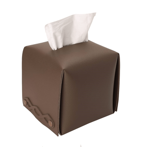 Boîte à mouchoirs en cuir carrée personnalisée pour bureau, support pour serviettes, étui pour voiture, hôtel, bureau, décoration de la maison, vaisselle, prix abordable - Product Image 1