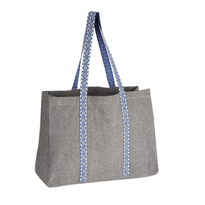 Sac fourre-tout en toile tendance pour femmes avec poche, sacs en coton réutilisables mignons pour les courses, vente en gros - Product Image 3