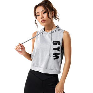 Sweat à capuche tricoté en polaire confortable pour femmes avec graphique de lettre de sport de rue pour la course d'hiver et les sports actifs - Product Image 5