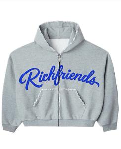 Chándal Vintage personalizado para hombre, cierre de cordón de peso medio, impresión personalizada, 100% tela de lana de algodón - Product Image 1