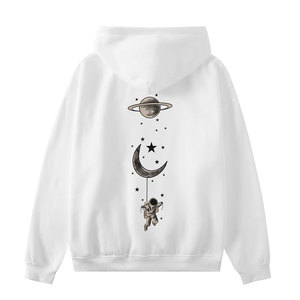 Sweat-shirt à capuche en coton épais pour homme, coupe ample, décontracté, streetwear élégant, imprimé graphique en relief, vêtements d'hiver, fabricant et fournisseur - Product Image 1