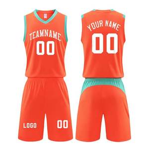 Ensemble de maillots de basket-ball respirants confortables personnalisés gratuits Nom et emblème de l'équipe imprimés Uniforme de basket-ball personnalisé - Product Image 2