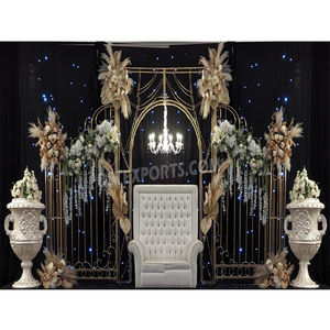 Décoration de scène de réception époustouflante pour les salles de réception de Calgary, scène de réception pour les mariages à Toronto, décoration de réception de mariages modernes - Product Image 1