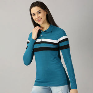 Camiseta Polo de Rugby de Manga Larga para Mujer Fit2Fight, Camiseta con Cuello Vintage Personalizada, Tops Holgados Casuales - Product Image 1