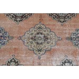 Vintage Turkish <b>Runner</b> <b>Rug</b> 3.2x11.6 ft (99x355 cm), Brown Striped <b>Rug</b> - Product Image 5