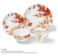 Feest Creaties Pompoen Gebladerte Levert Herfst Thema Keramische Borden Serviesgoed Sets Voor Mensen Thanksgiving Tafeldecor