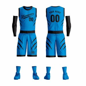 Conjunto de uniforme de baloncesto profesional personalizado, diseña tu propio uniforme de baloncesto, ropa de baloncesto reversible personalizada para hombres - Product Image 2
